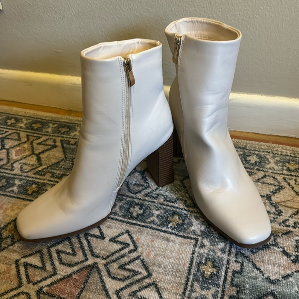 Just Fab White Boots